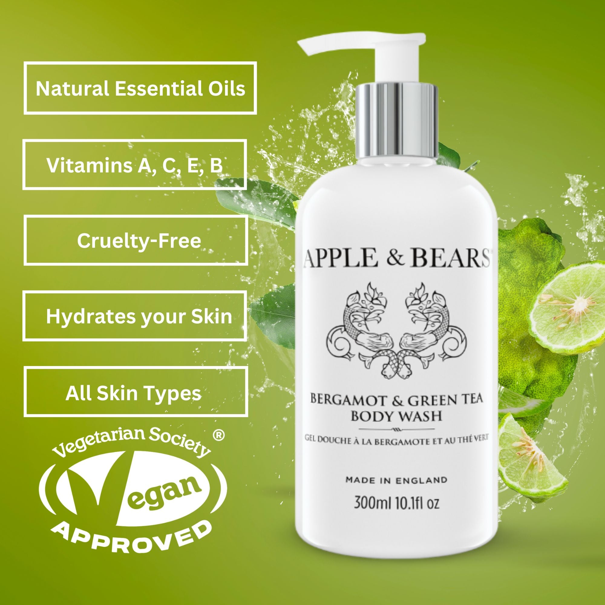 Bergamot & Green Tea - Body Wash - 300ml/10.1fl oz