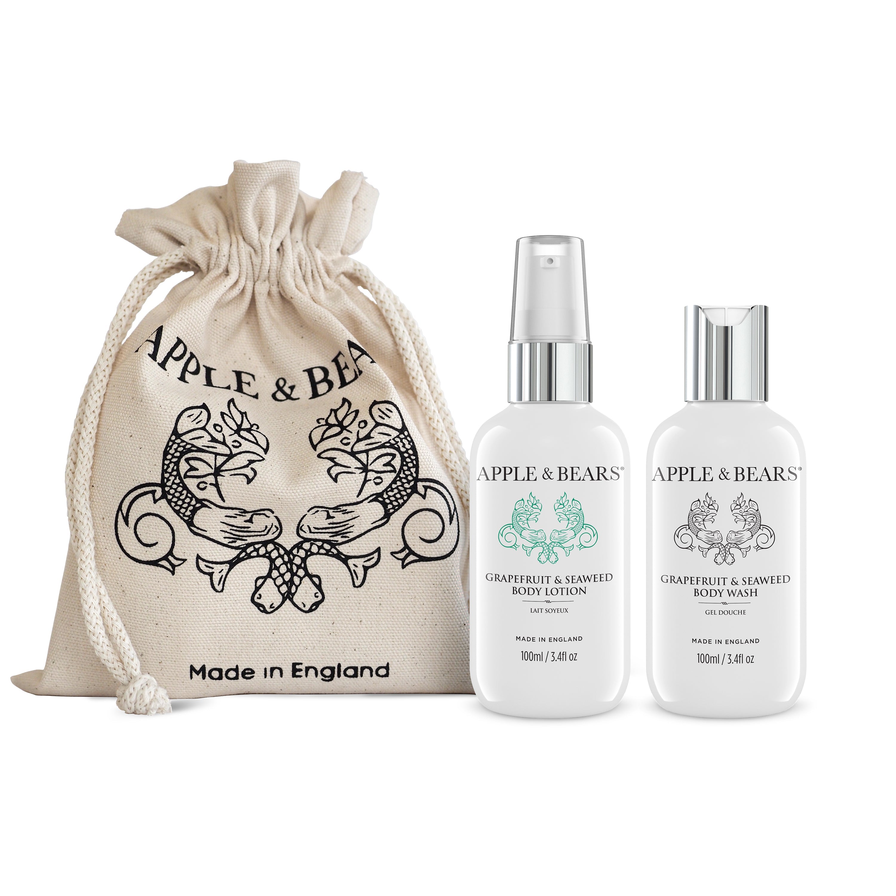 Grapefruit & Seaweed Travel Set - Wash & Lotion