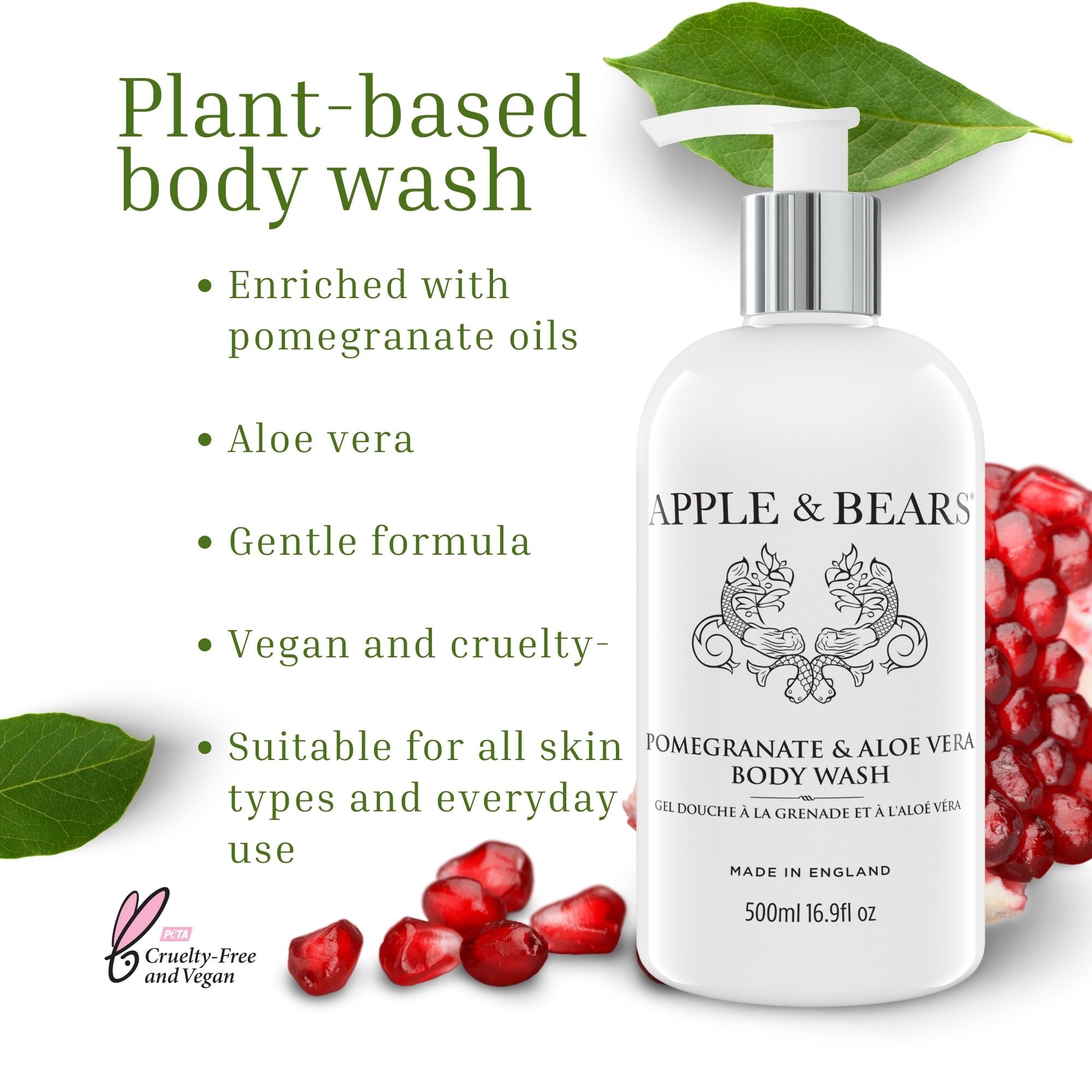 Pomegranate & Aloe Vera - Body Wash - 500ml/16.9 fl oz