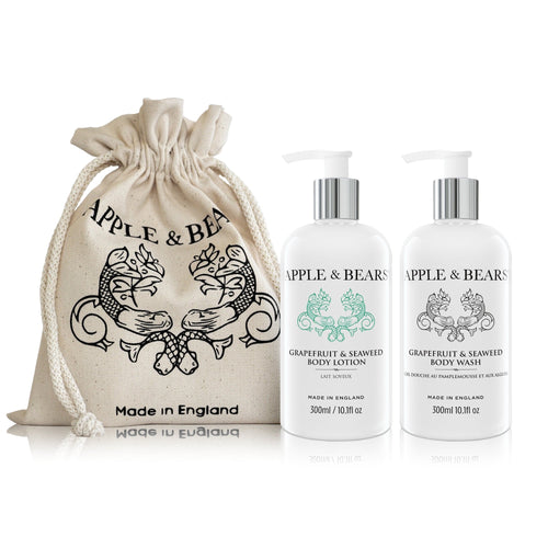 Grapefruit & Seaweed Gift Set – Body Wash & Lotion, 300ml / 10.1 fl oz