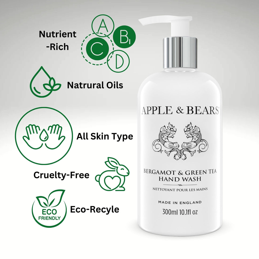 Bergamot & Green Tea - Hand Wash - 300ml/10.1 fl oz