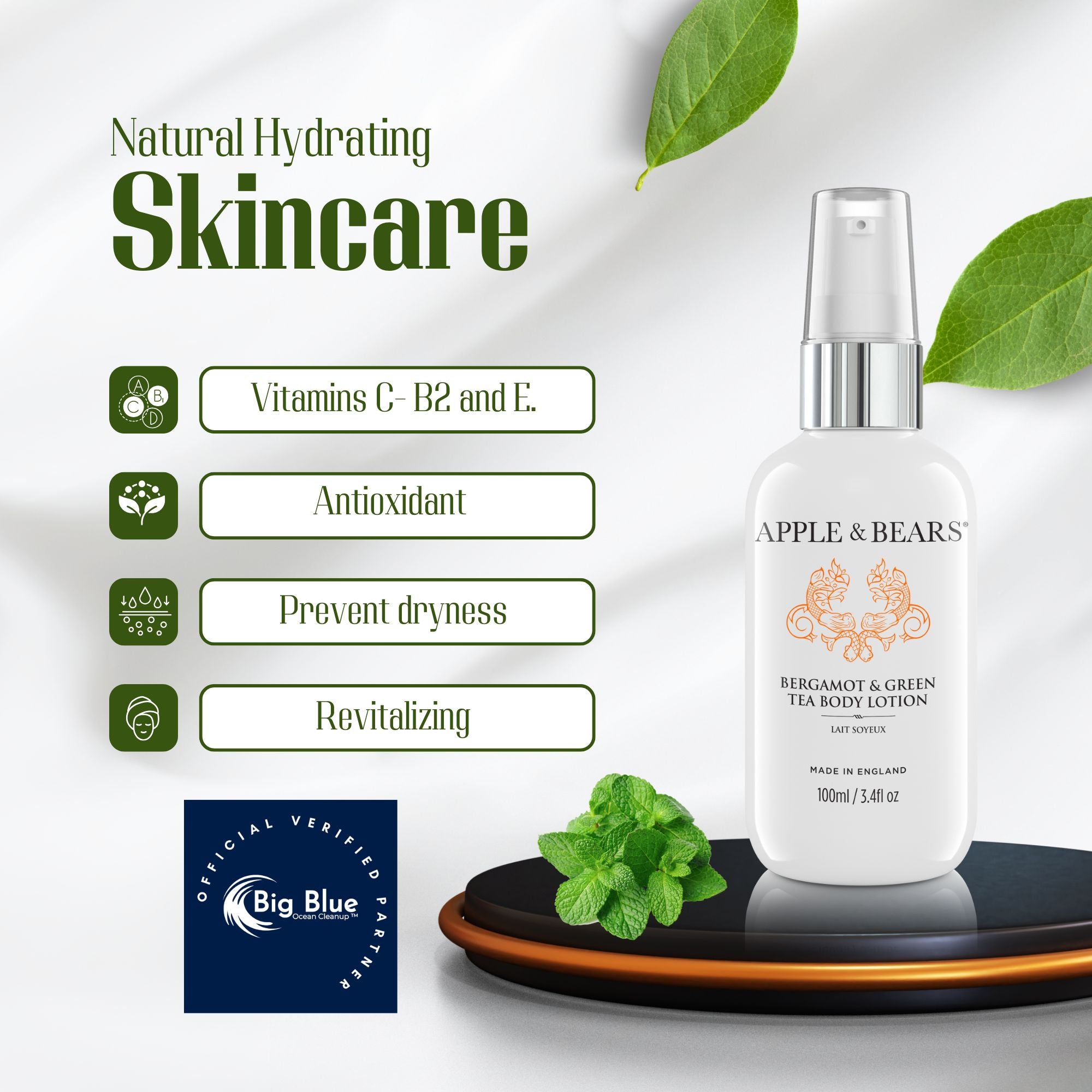 Bergamot &amp; Green Tea Body Lotion Travel 100ml/3.4 fl oz