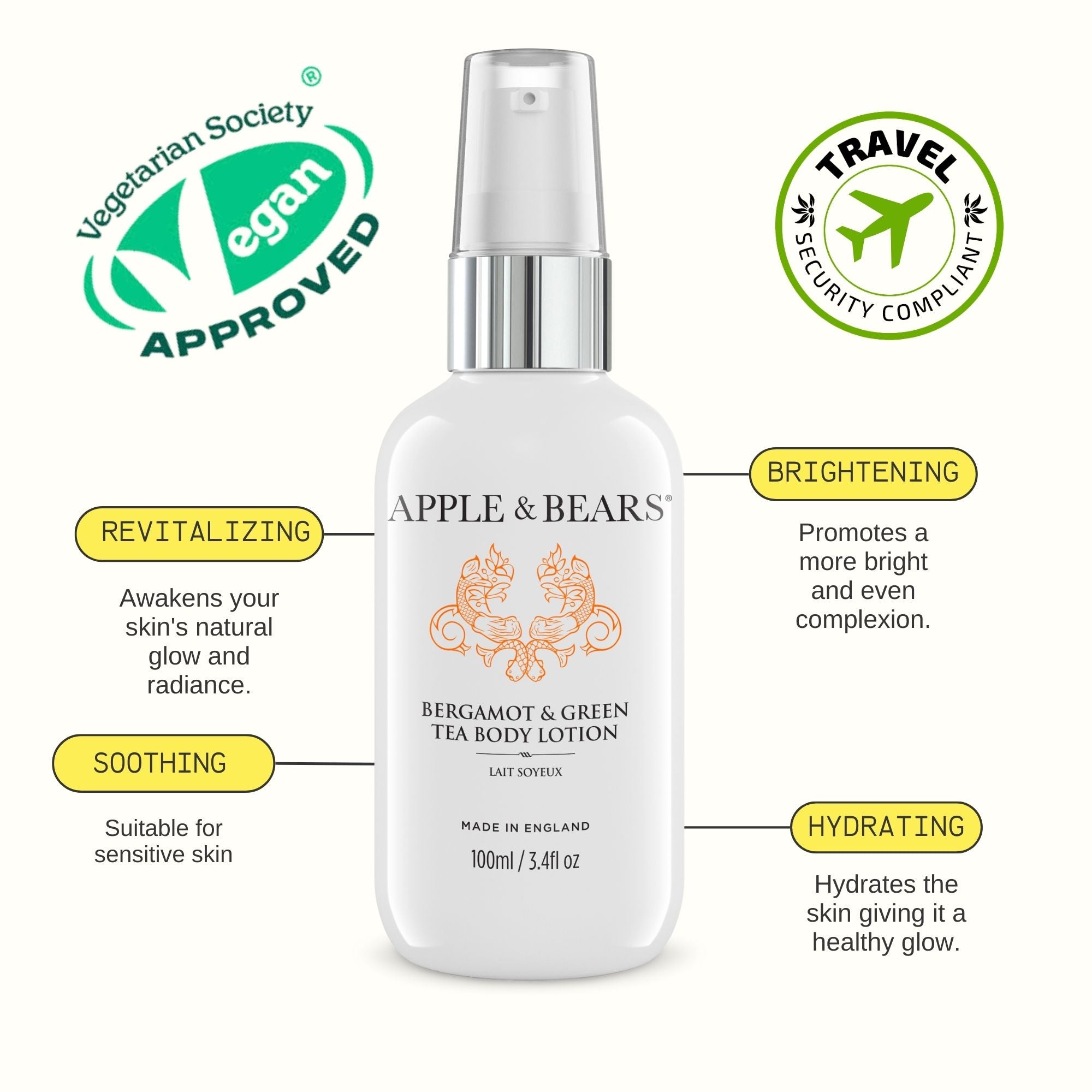 Bergamot &amp; Green Tea Body Lotion Travel 100ml/3.4 fl oz