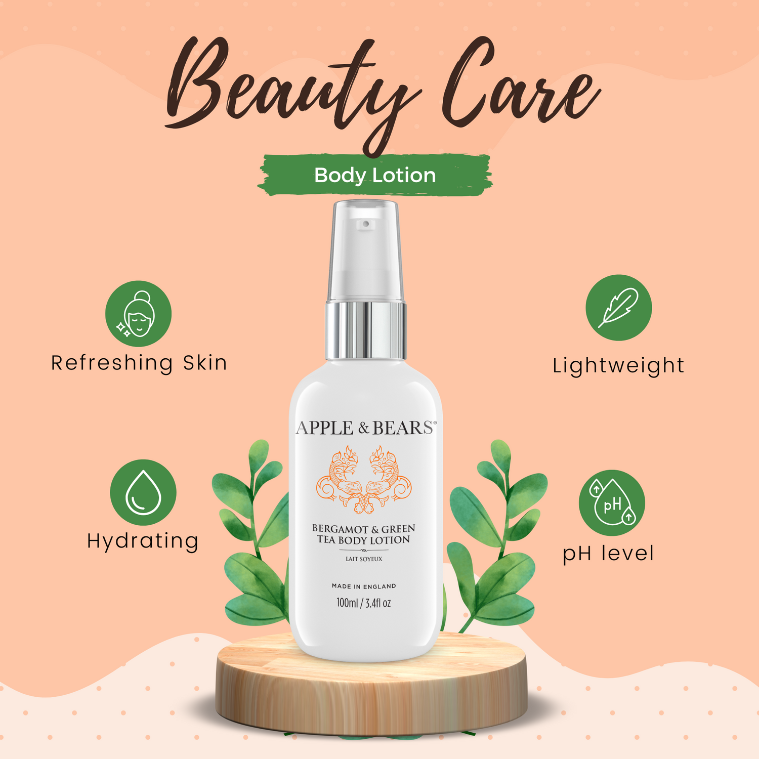 Bergamot &amp; Green Tea Body Lotion Travel 100ml/3.4 fl oz