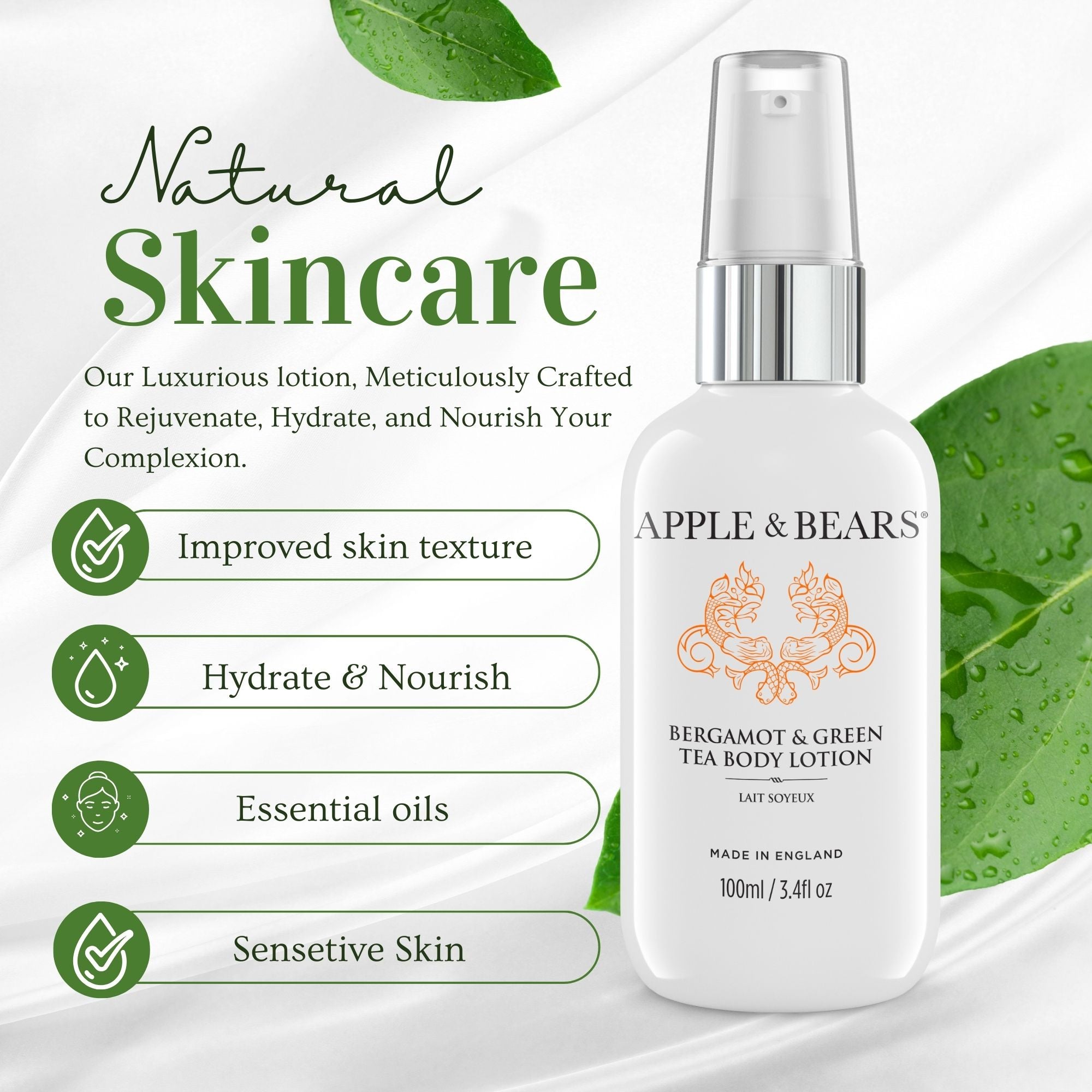 Bergamot &amp; Green Tea Body Lotion Travel 100ml/3.4 fl oz