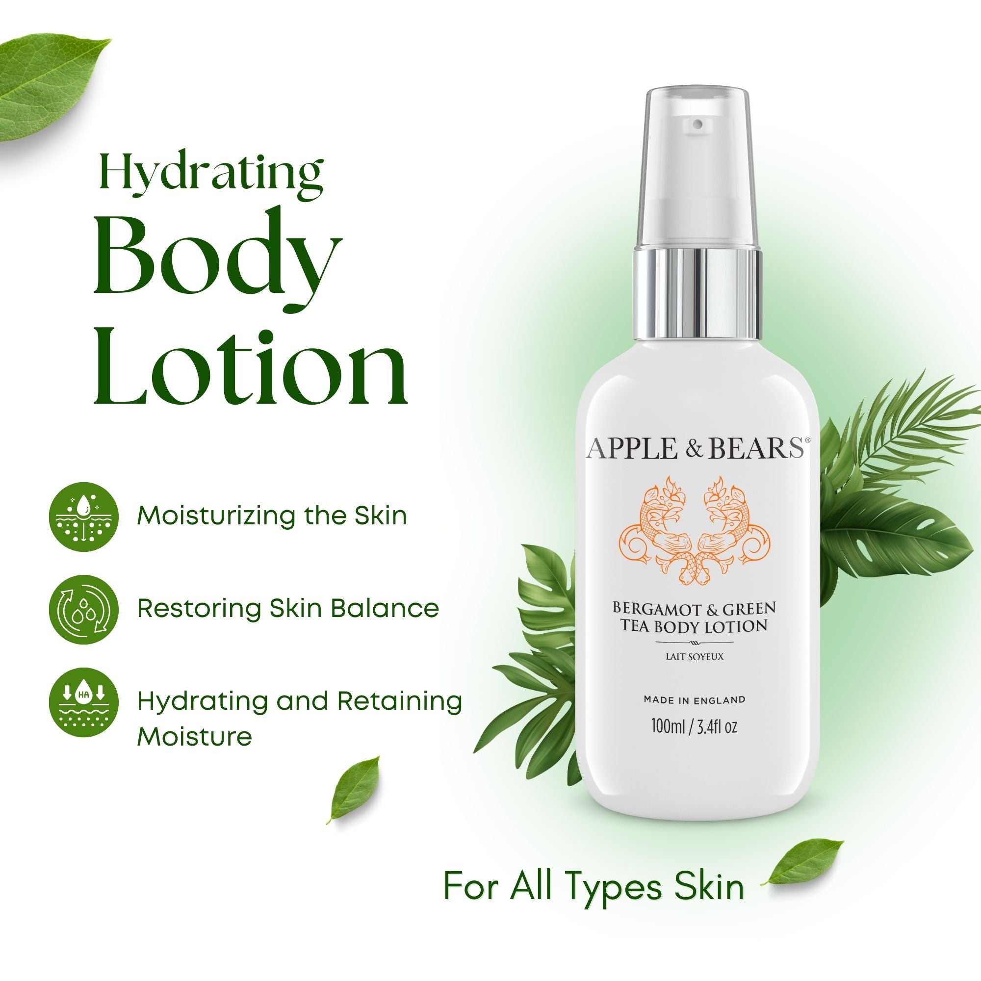 Bergamot &amp; Green Tea Body Lotion Travel 100ml/3.4 fl oz