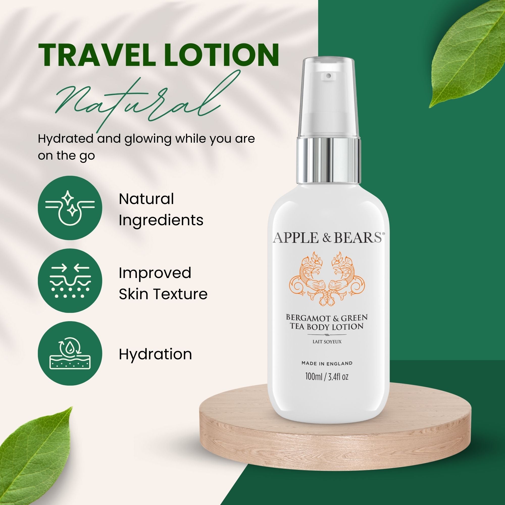 Bergamot &amp; Green Tea Body Lotion Travel 100ml/3.4 fl oz