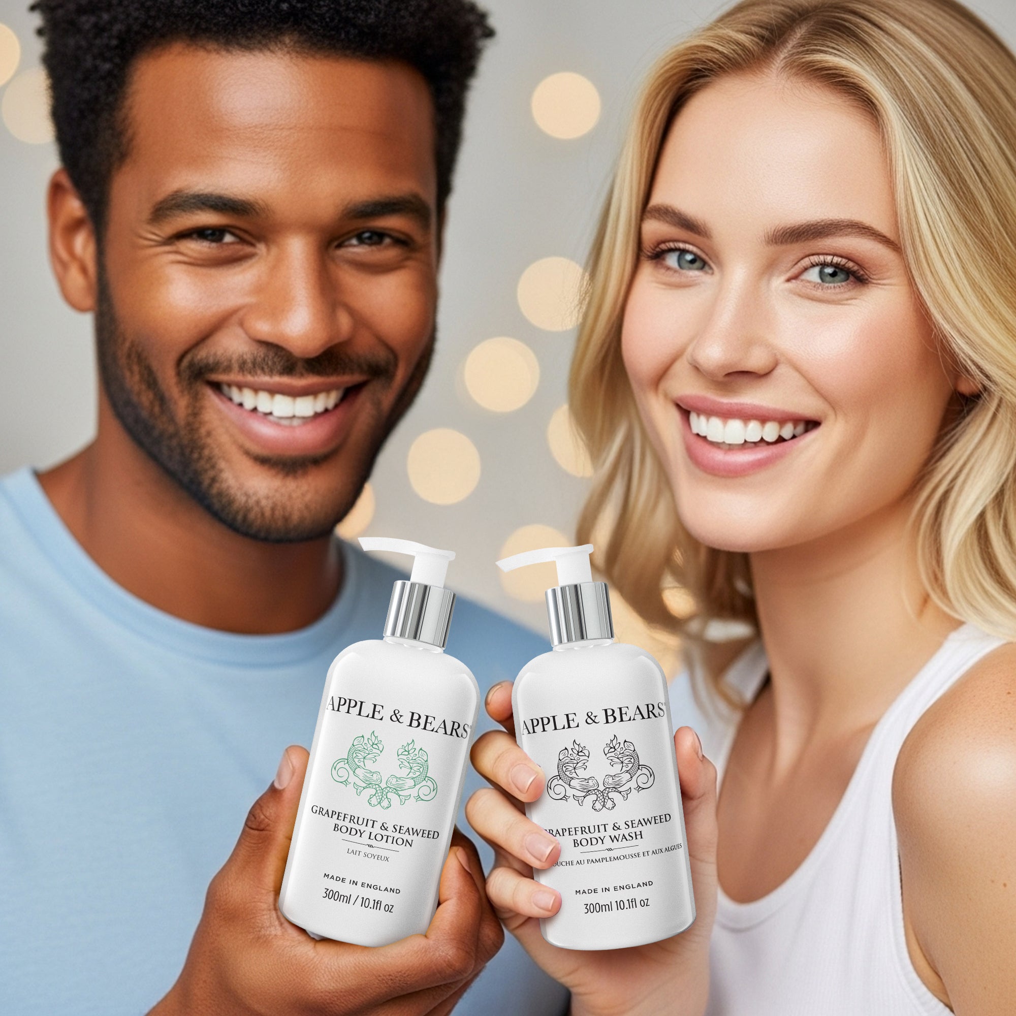 Grapefruit &amp; Seaweed Gift Set – Body Wash &amp; Lotion, 300ml / 10.1 fl oz