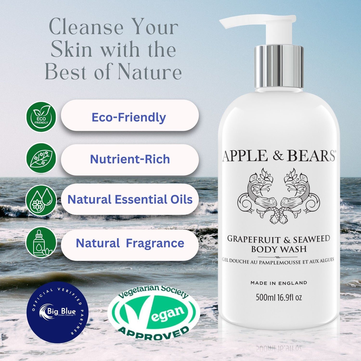 Grapefruit &amp; Seaweed Body Wash 500ml /16.9 fl oz
