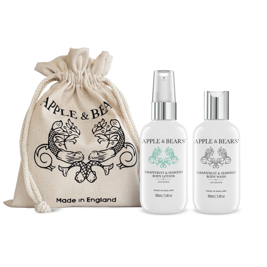 Grapefruit & Seaweed Travel Set - Wash & Lotion