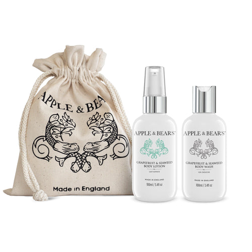 Grapefruit & Seaweed Travel Set – Body Wash & Lotion, 100ml