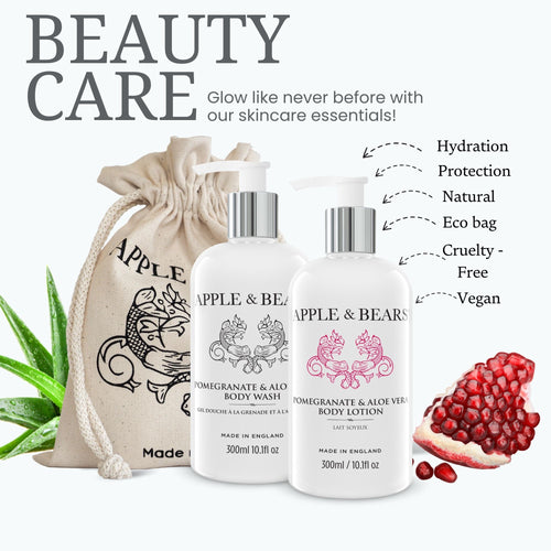 Pomegranate & Aloe Vera Gift Set – Body Wash & Lotion, 300ml