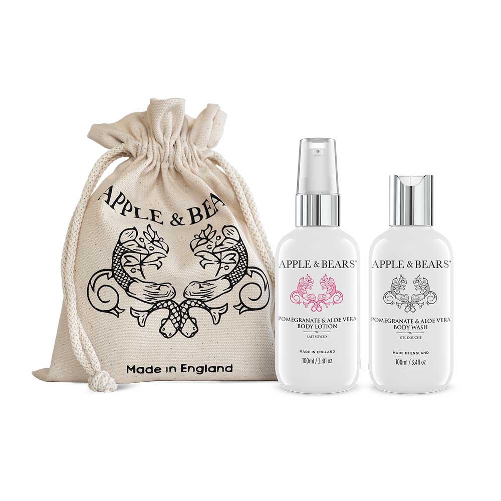 Pomegranate &amp; Aloe Vera Travel Set - Wash &amp; Lotion