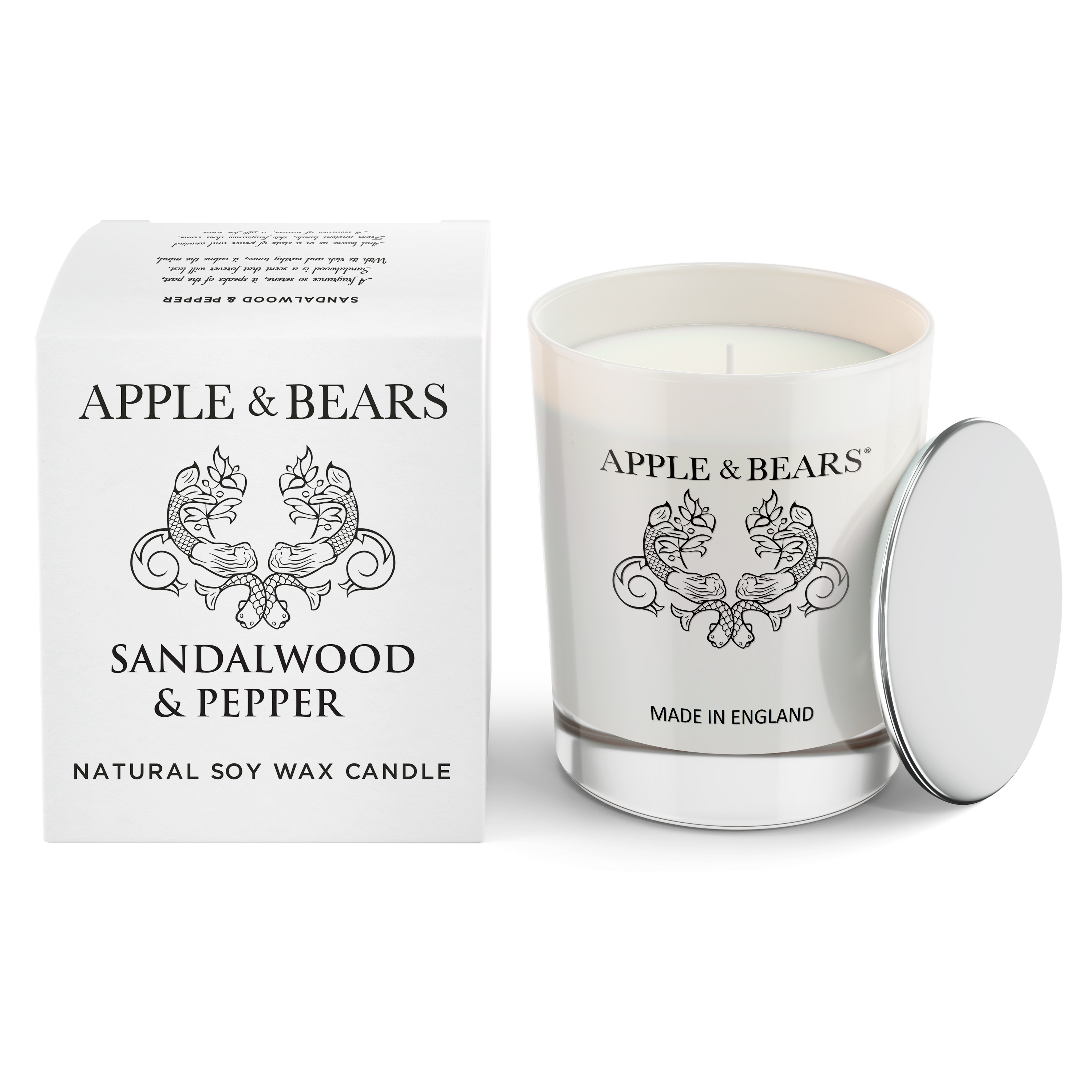 Sandalwood &amp; Pepper Soy Wax Candle