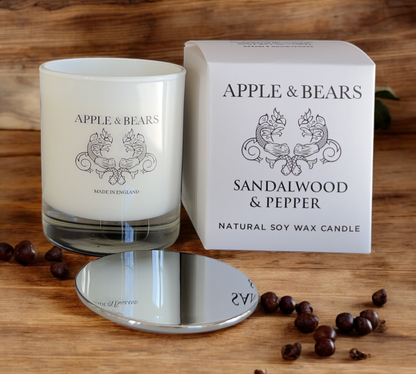 Sandalwood &amp; Pepper Soy Wax Candle
