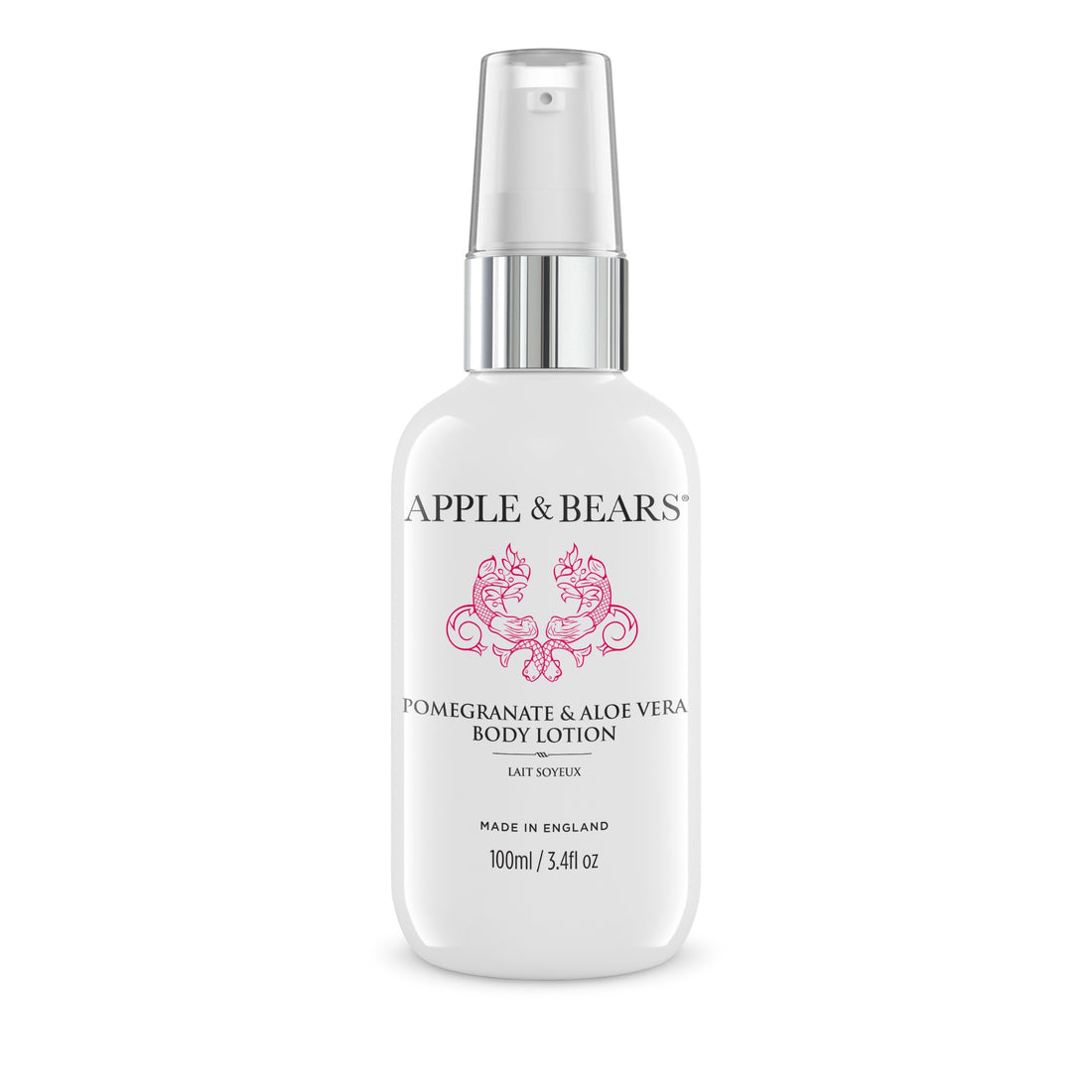 Apple and Bears Pomegranate and Aloe Vera Body Lotion 100ml natural body lotion made in England