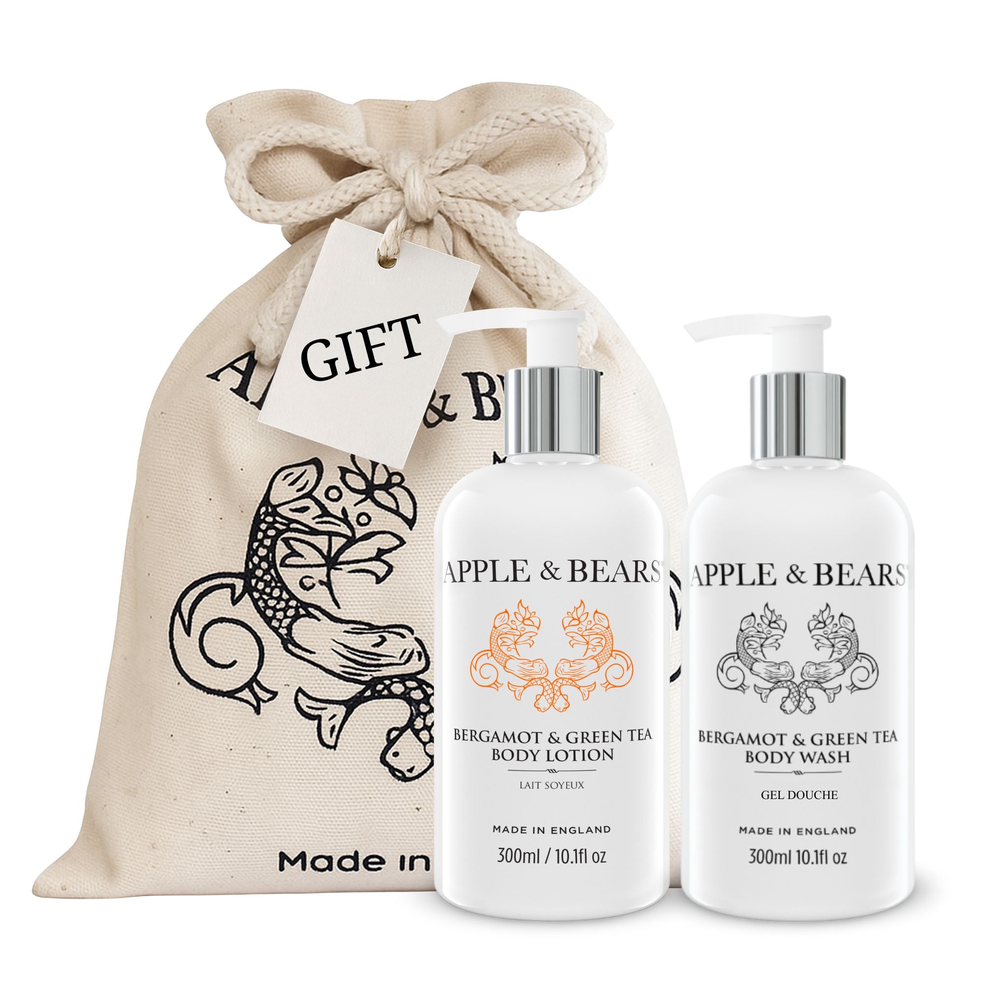 Bergamot &amp; Green Tea Luxury Body Care Gift Set by Apple &amp; Bears
