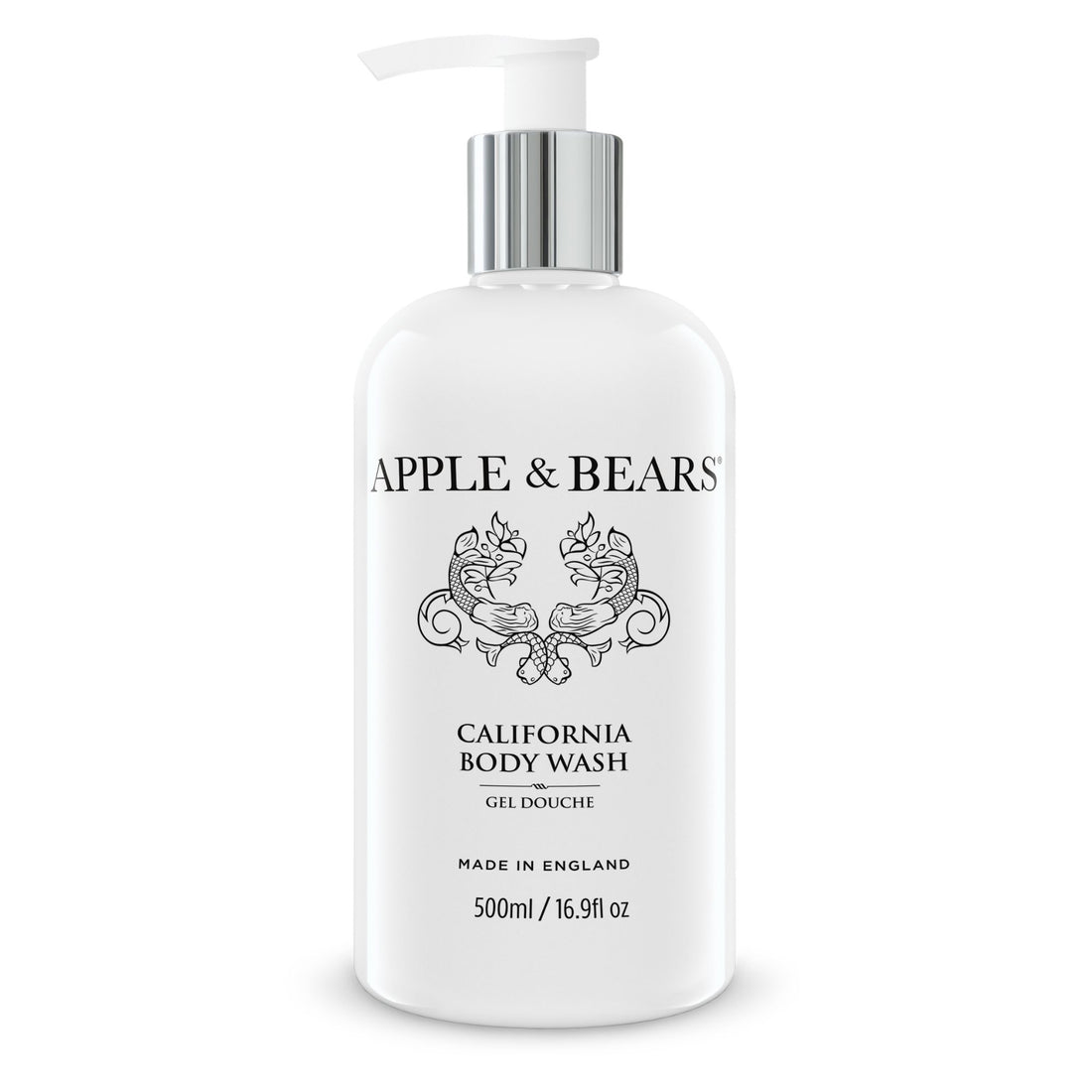Apple &amp; Bears California Body Wash 500ml – luxury natural body wash made in England
