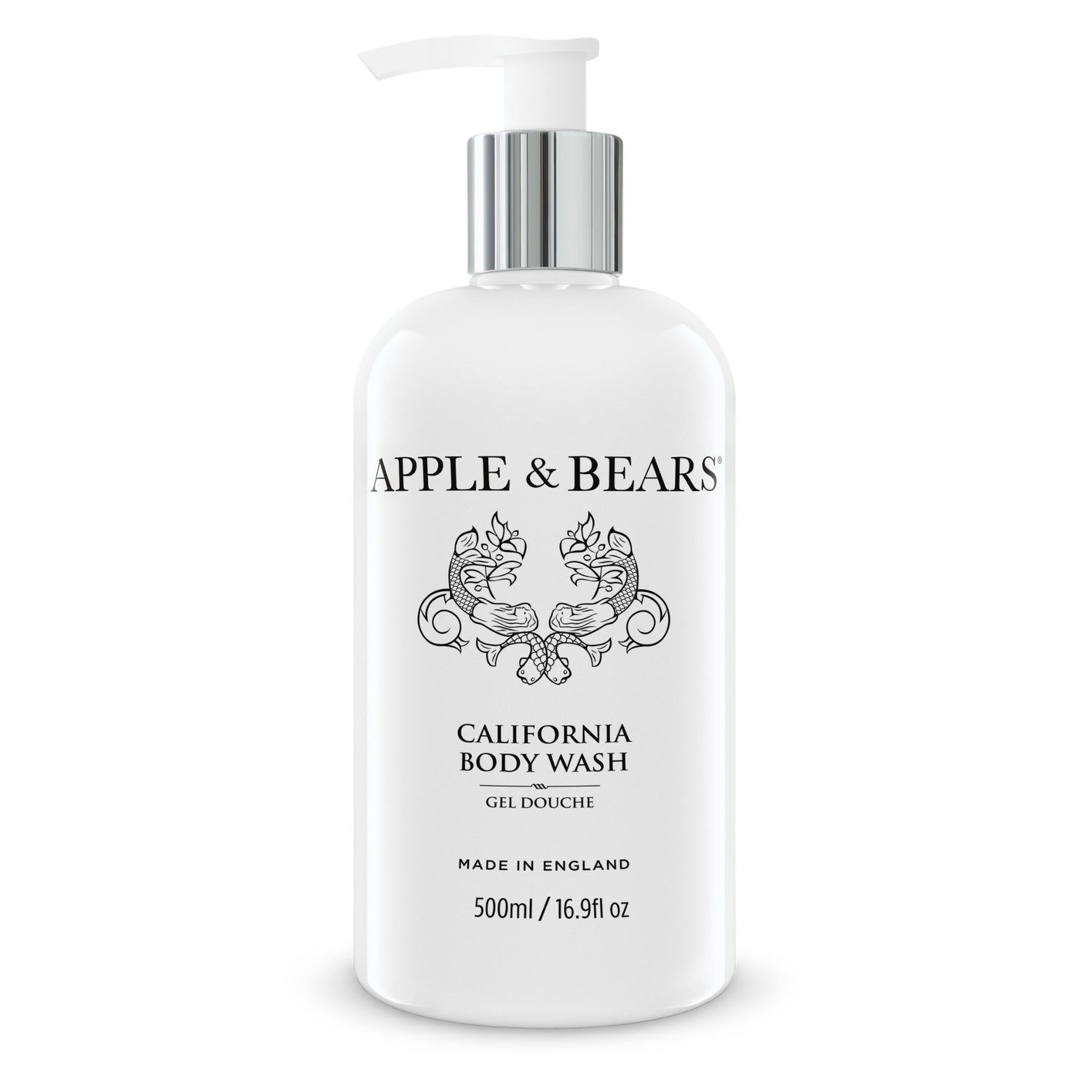 Apple &amp; Bears California Body Wash 500ml – luxury natural body wash made in England
