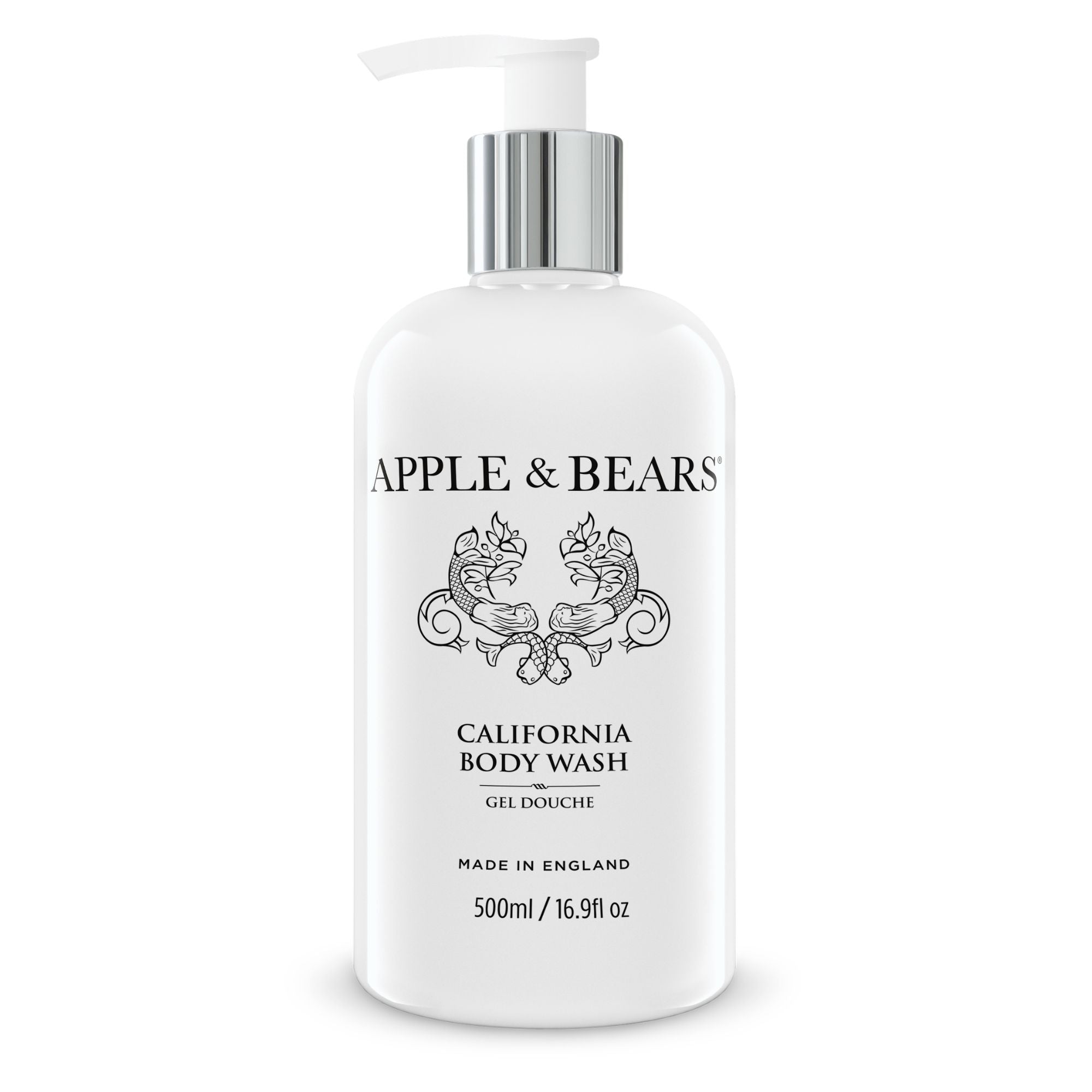 Apple &amp; Bears California Body Wash 500ml – luxury natural body wash made in England
