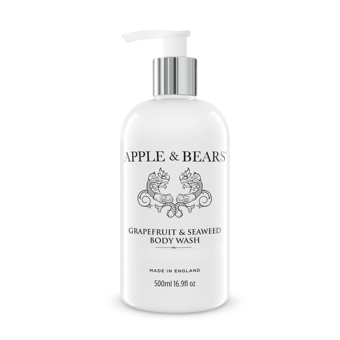 Grapefruit & Seaweed body wash 500ml white background – Apple & Bears