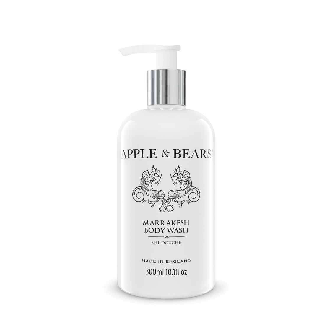 Apple &amp; Bears Marrakesh natural body wash 300ml pump bottle, warm spiced scent, made in England