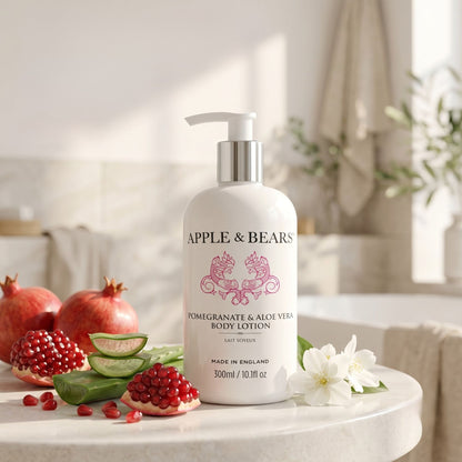 Apple &amp; Bears Pomegranate &amp; Aloe Vera luxury natural body lotion 300ml
